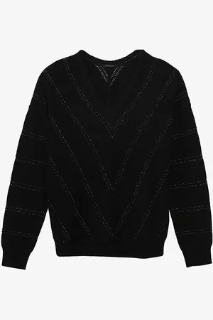 IKKS Striped V-neck Knitted Jumper