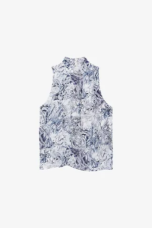 IKKS Tattoo-print High-neck Woven Top