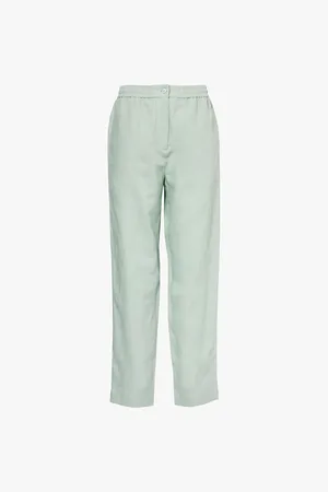 The Pangaia Straight-leg High-rise Linen Trousers