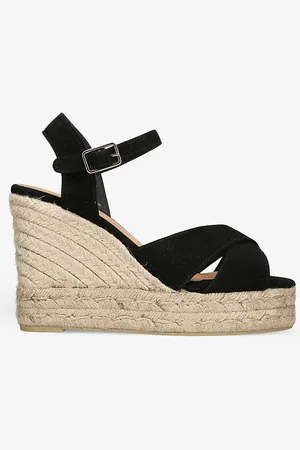 Castaner Blaudel Cross-strap Suede Heeled Wedges
