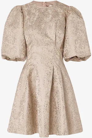 By Malina Tonia Puffed-sleeve Woven Mini Dress