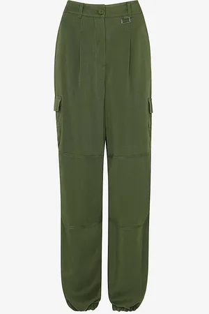 Whistles Grace Wide-leg Mid-rise Woven Cargo Trousers