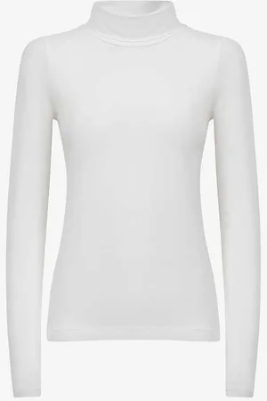 Reiss Piper Roll Neck Stretch-woven Top