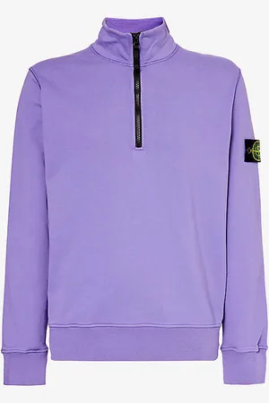 Stone Island Brand-badge Cotton-jersey Sweatshirt