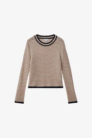 Reiss Astrid Contrast-tip Relaxed-fit Knitted Jumper