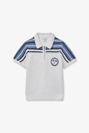 Reiss Stark Stripe Cotton Polo Shirt 3-14 Years