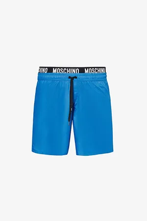 Moschino Branded-waistband Slip-pocket Swim Shorts