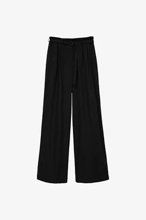 Joseph Tunis Wide-leg High-rise Cotton Trousers