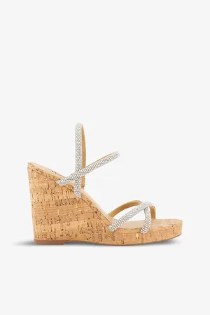 Dune Kali Crystal-embellished Wedge Cork Espadrilles