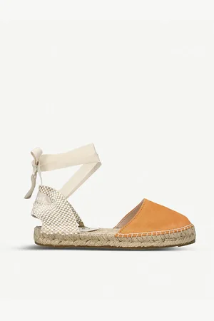 MANEBI Hamptons Contrast-stitch Suede Espadrilles