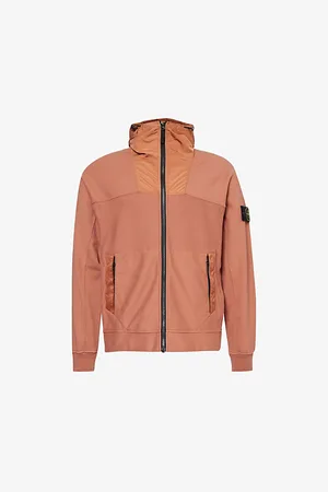 Stone Island Hybrid Contrast-panel Cotton-jersey Hoody