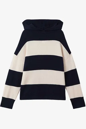Reiss Ally Stripe Knitted Hoody