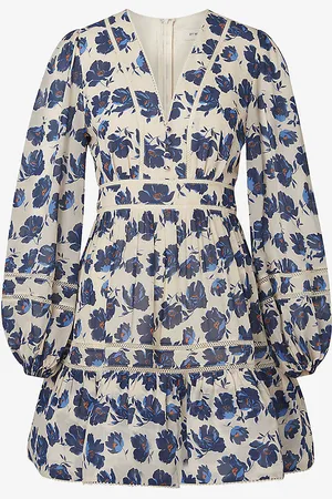 By Malina Ariella Floral-print Recycled-polyester Mini Dress