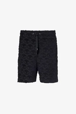 Moschino Branded Drawstring-waist Cotton-blend Jersey Shorts