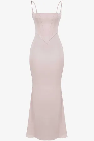 House Of Cb Olivette Corset Satin Maxi Dress