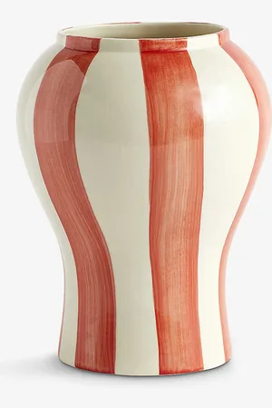 Hay Sobremesa Stripe-design Small Stoneware Vase 22cm