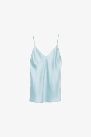 Joseph Clea V-neck Silk-satin Top