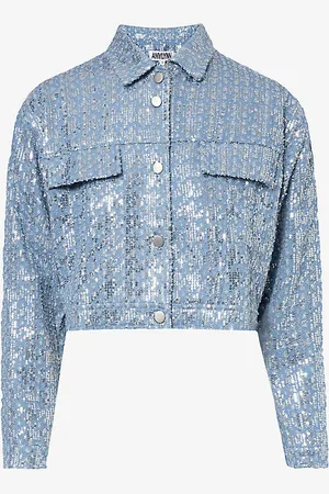 Amy Lynn Sequin-embellished Regular-fit Denim Jacket