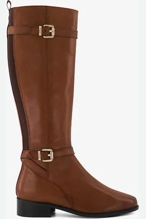 Dune Tepi Buckle-embellished Leather Knee-high Boots