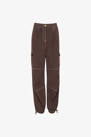 Whistles Lorna Oversized Mid-rise Stretch-woven Trousers