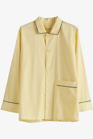 Hay Outline Contrast-trim Organic-cotton Pyjama Shirt