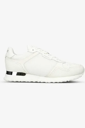 Mallet Lowman Padded-mesh Patent-leather Trainers