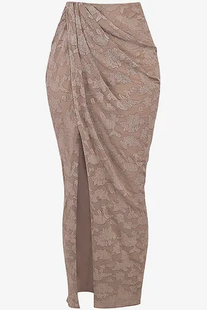 House Of Cb Vesper Floral-print Stretch-woven Maxi Skirt