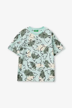 Benetton Tropical-print Short-sleeve Cotton-jersey T-shirt 6-14 Years