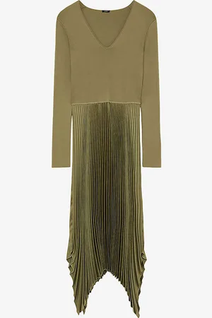 Joseph Dubois Plissé Woven Midi Dress