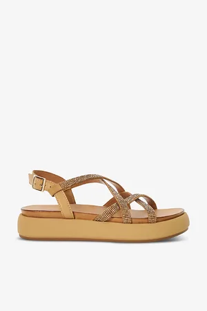 Dune Ledge Crystal-embellished Woven Flatform Sandals