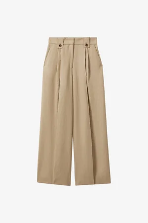 Reiss Leila Wide-leg High-rise Linen Trousers