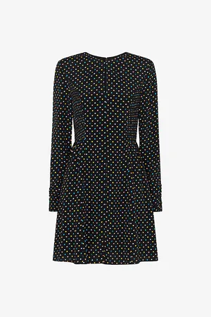 Whistles Scattered Hearts Graphic-print Woven Mini Dress