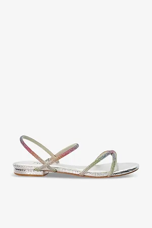 Dune Nightengale Diamante Metallic Faux-leather Sandals