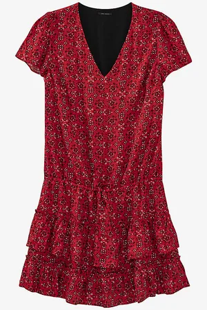 IKKS Bandana-print Cap-sleeve Twill Mini Dress