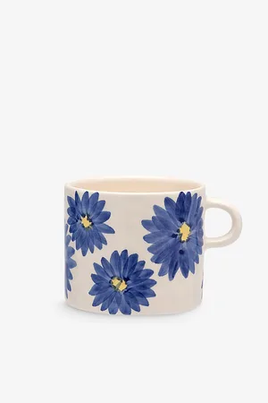 ANNA + NINA Sweet Vioilet Floral-pattern Earthenware Mug 13cm