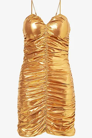 Amy Lynn Sweetheart-neck Metallic Stretch-woven Mini Dress