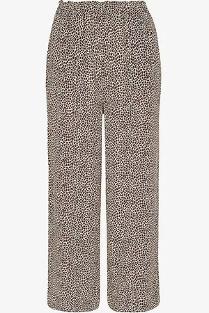 Whistles Leopard-print Elasticated-waist Woven Trousers