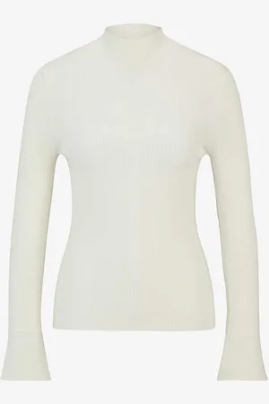HUGO BOSS High-neck Ribbed-texture Knitted Jumper