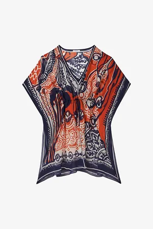 Reiss Emmi Scarf-print Woven Kaftan
