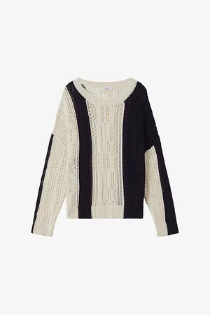 Reiss Terry Colour-block Knitted Jumper