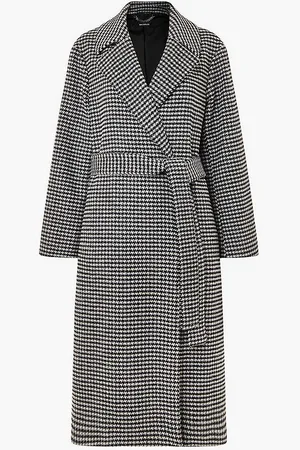 Whistles Celia Checked Wool-blend Coat