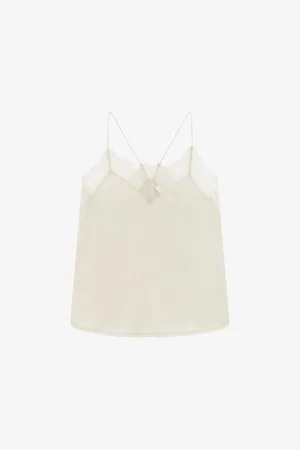 IRO Berwyn Lace-trim Silk Camisole Top