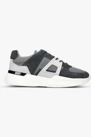 Mallet Marquess Tech Contrast-panel Suede and Mesh Trainers