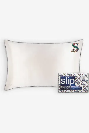 Slip Queen Letter-embroidered Silk Pillowcase 51cm X 76cm