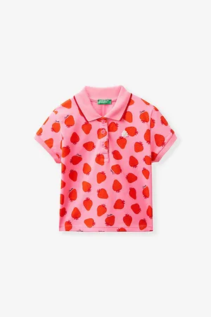 Benetton Floral-print Logo-embroidered Stretch-cotton Polo 18 Months-6 Years