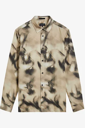 Ted Baker Bentham Abstract-print Long-sleeved Woven Shirt