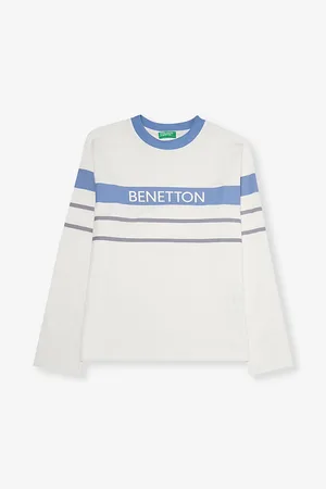 Benetton Stripe-print Long-sleeve Cotton-jersey Top 6-14 Years