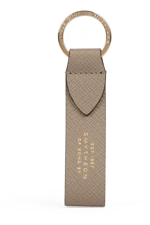 SMYTHSON Keyring with Leather Strap in Panama