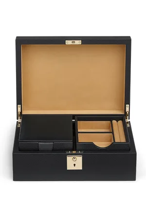 SMYTHSON Jewellery Box with Travel Tray in Panama
