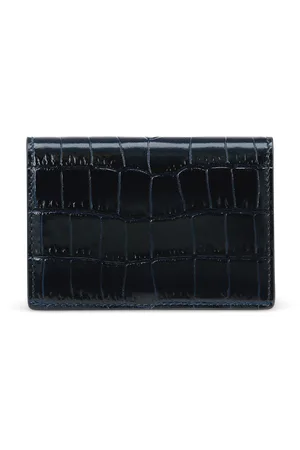SMYTHSON Folded Card Case with Snap Closure in Mara